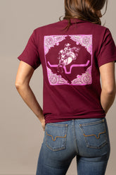 Fallon Bandana Tees Burgundy