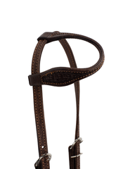 Strait One Ear Headstall Bamboo Tooled