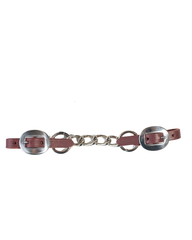 Single Chain Curb Strap with 1/2" Latigo Leather