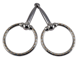 Stainless Ballhinge Ring Snaffle Bit with Dots