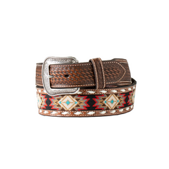 Ceinture Homme Tissu Southwestern & Buckstitch