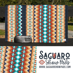 Sur Tapis Allister - Bleu Marin, Bleu Acier, Ivoire & Tabasco