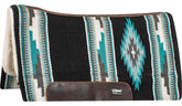 Tapis de Selle 3/4'' Merino avec Sur Tapis - Noir / Turquoise