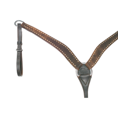 FG Choco Breastcollar Roughout Buckstitch