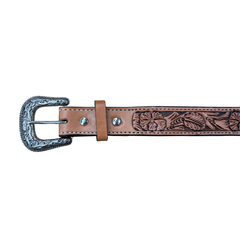 FG Tan Belt Full Floral Antique Finish