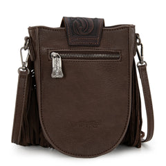 Hair-On Cowhide & Tooled Leather Fringe Crossbody