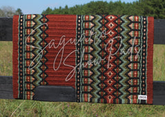 Sur Tapis ''Molly'' - Brun, Rouge, Noir, Bronze & Olive