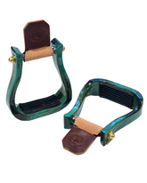 Étrier Nettles Bois 2'' Baril - Noir & Turquoise