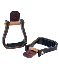 Nettles 2'' Wood Barrel Stirrup - Torched Body