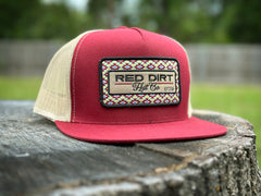 Saddle Up Caps - Burgundy/Kahky 5 Panel