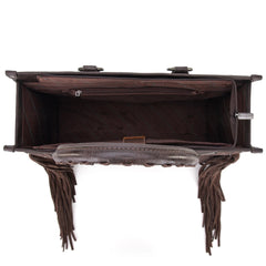 Sac Cabas Western à Franges, Détails Cloutés & Cuir Flora