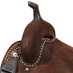 SELLE DE BARIL EN CUIR RENVERSÉ Buckstitch - 14.5"