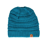 Ponytail Beanie - Teal