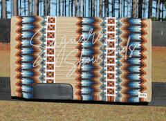 Sur Tapis Chandler - Beige, Rouille & Bleu