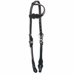 Bride Une Oreille Collection Bronco Tressage Rawhide