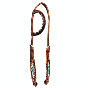 Beaded Reno Feather Collection One Ear Headstall