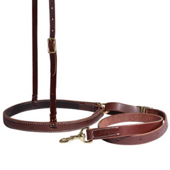 Ensemble Caveçon & Martingale Fixe en Cuir de Harnais