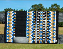 Sur Tapis Nashville - Noir, Bleu & Tan