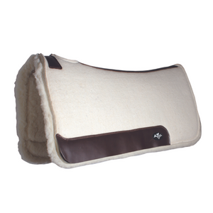 ComfortFit Wool Saddle Pad with Fleece 31x32" - Tan