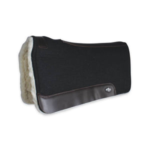 ComfortFit Wool Saddle Pad with Fleece 31x32" - Black