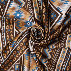 Foulard Deluxe en Satin - Aztec Chocolat