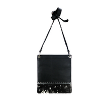Load image into Gallery viewer, Crossbody Cowhide Purse with Dots - Black
