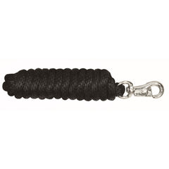 Laisse en Nylon Noire avec Attache Bull Argent 10'