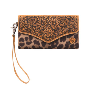 Leopard & Tooling Clutch Wallet