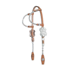 Round Double Silver Ear 5/8" Headstall - Golden