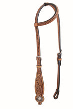 Load image into Gallery viewer, Antique Floral &amp; Basket One Ear Headstall - FG Pro Shop Inc.
