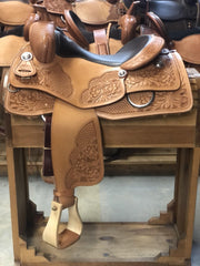 FG Reining Saddle By Jim Taylor - Golden - FG Pro Shop Inc.