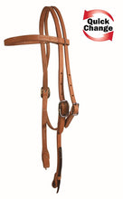 Load image into Gallery viewer, Quick Change Browband Headstall-Brass Buckles - FG Pro Shop Inc.
