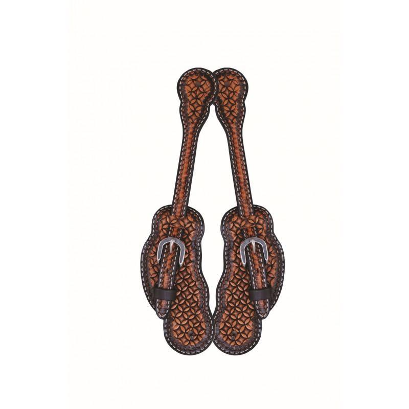 JT Two-Tone Infinity Scallop Spur Straps - Ladies - FG Pro Shop Inc.