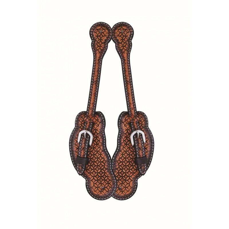 JT Two-Tone Infinity Scallop Spur Straps - Mens - FG Pro Shop Inc.