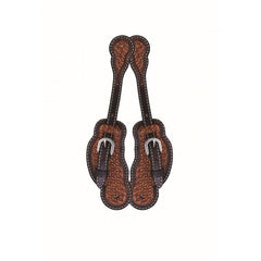 JT Two-Tone Diamond Scallop Spur Straps - Ladies - FG Pro Shop Inc.