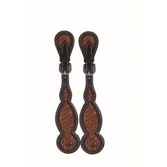 JT Two-Tone Diamond Tear Drop Spur Straps - Ladies - FG Pro Shop Inc.