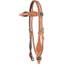Load image into Gallery viewer, Country Legend Buckstitch/Basket Browband Headstall - FG Pro Shop Inc.

