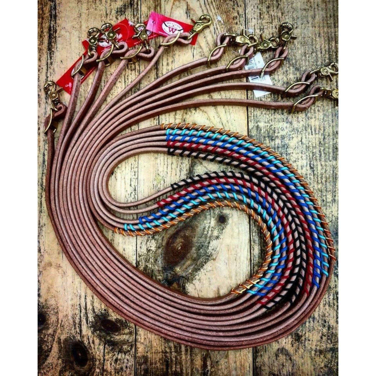 Harness Leather Braided Barrel Reins - FG Pro Shop Inc.