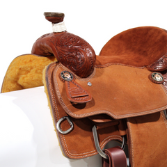 Calf Roping Saddle Chestnut - 13.5"