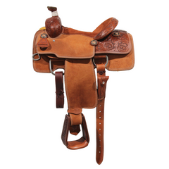 Calf Roping Saddle Chestnut - 13.5"