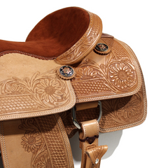 Calf Roping Saddle Sunflower Tan - 14"