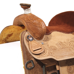 Calf Roping Saddle Sunflower Tan - 14"