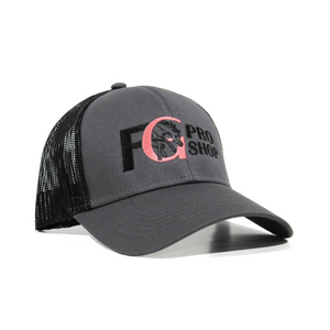 FG Pro Shop Cap - Charcoal with Pink Logo