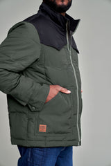 Manteau "Colt" - Noir & Vert Foncé