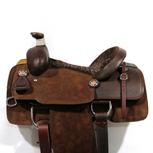 Load image into Gallery viewer, Calf Roping Saddle Dark Brown - 13.5&quot;
