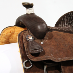 Calf Roping Saddle Dark Brown - 13.5"