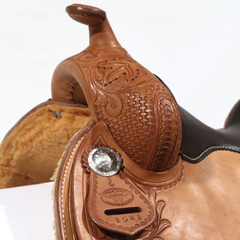 FG Reining Saddle Mapple Leaves - Golden