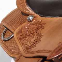 FG Reining Saddle Mapple Leaves - Golden