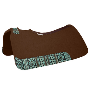 7/8" Chocolate Saddle Pad 30x28" - White Navajo
