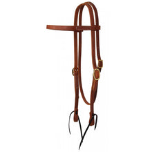 Load image into Gallery viewer, Harness Browband Leather Headstall with Ties
